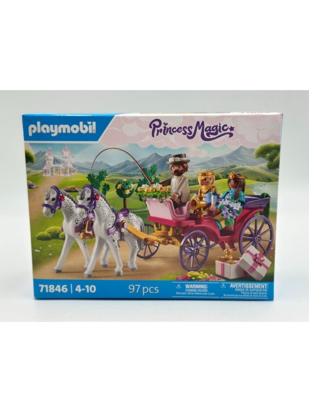 New PLAYMOBIL Princess Magic Carriage Ride 71846 97 Pc Horse Princess Set